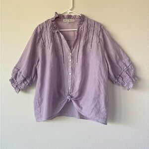 Sundance JP & Mattie Women’s Boho Melinda Lightweight Blouse Top M Violet